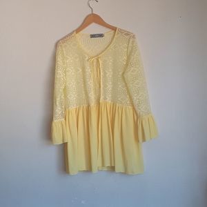 HIGHNESS cardigan onesie yellow